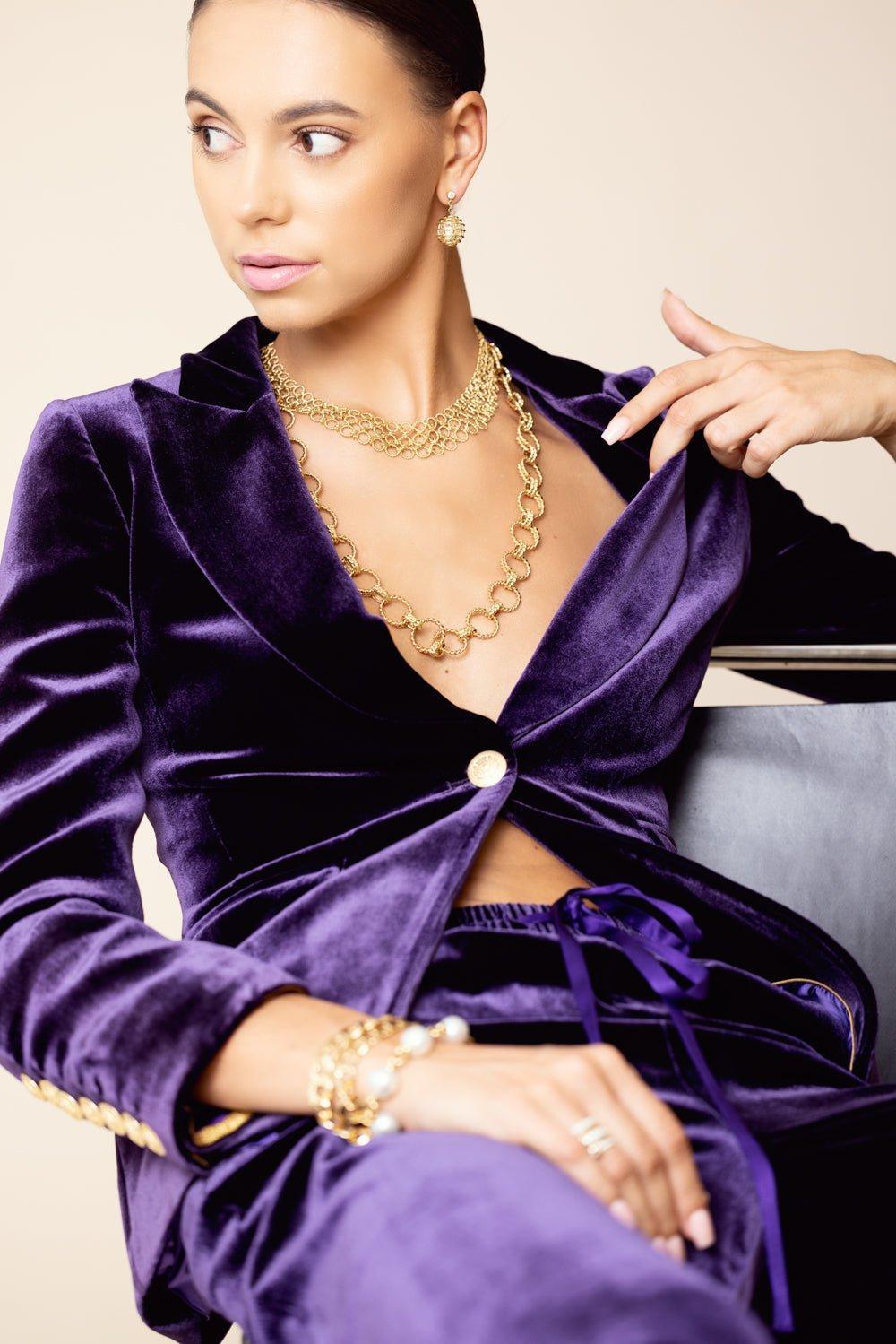 VERDURA-Lace Necklace-YELLOW GOLD