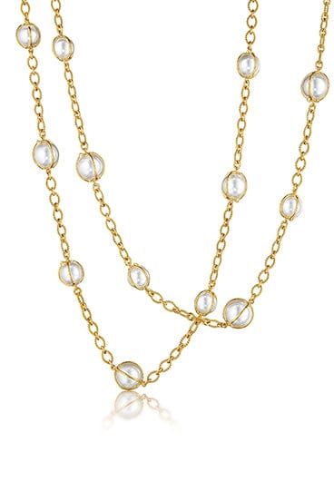 VERDURA-Pearl Bubbles Necklace-YELLOW GOLD