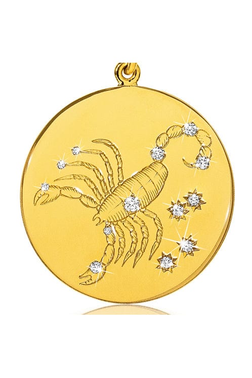 VERDURA-Scorpio Zodiac Pendant Necklace-YELLOW GOLD