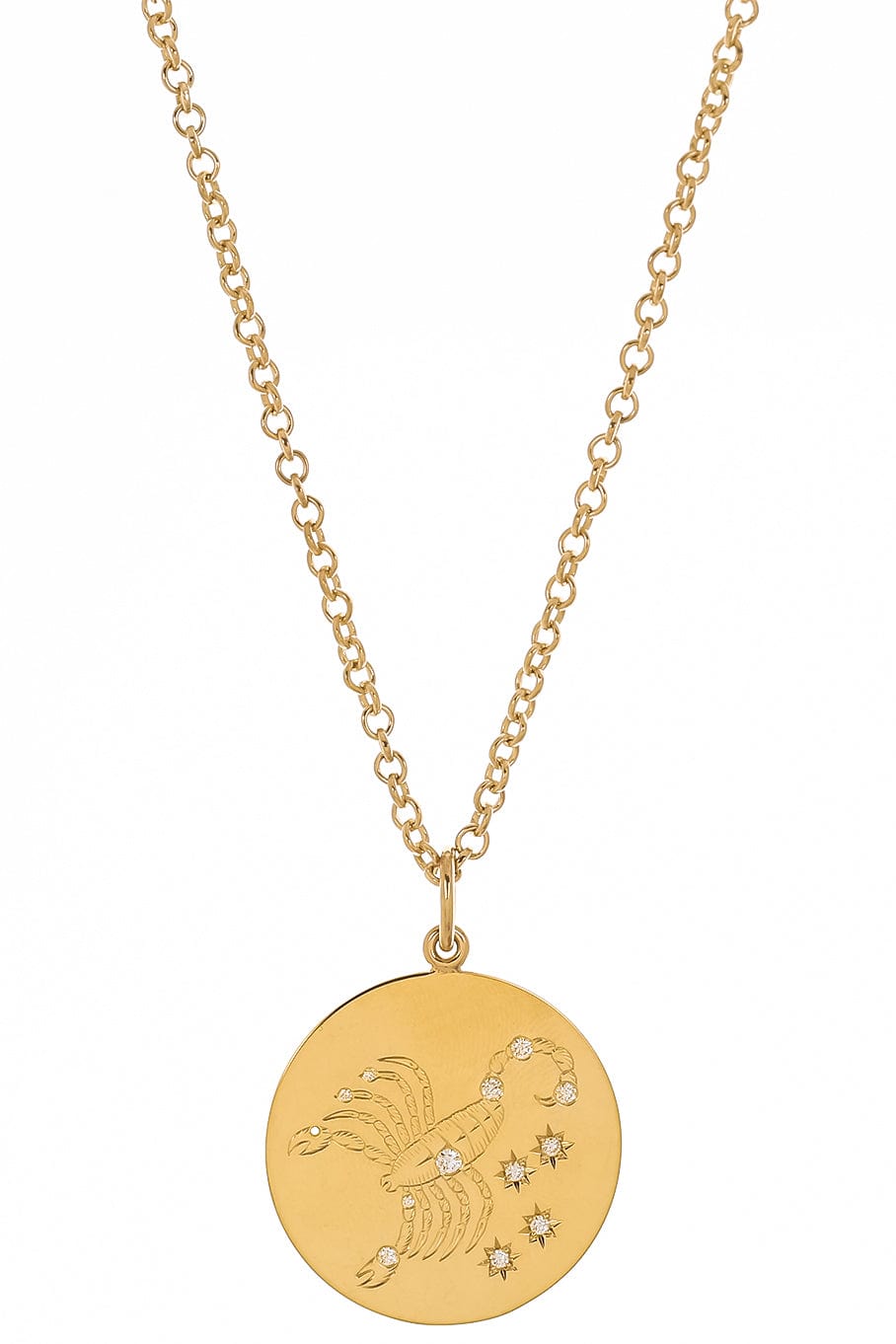 VERDURA-Scorpio Zodiac Pendant Necklace-YELLOW GOLD