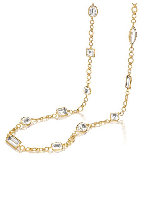 VERDURA-White Confetti Necklace-YELLOW GOLD