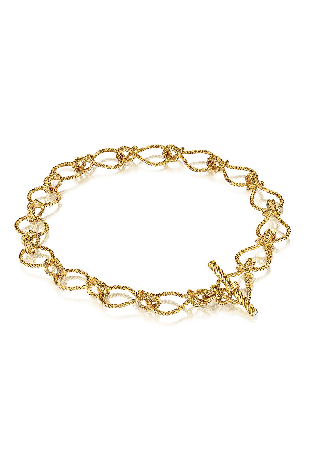 VERDURA-Diamond Toggle Necklace-YELLOW GOLD