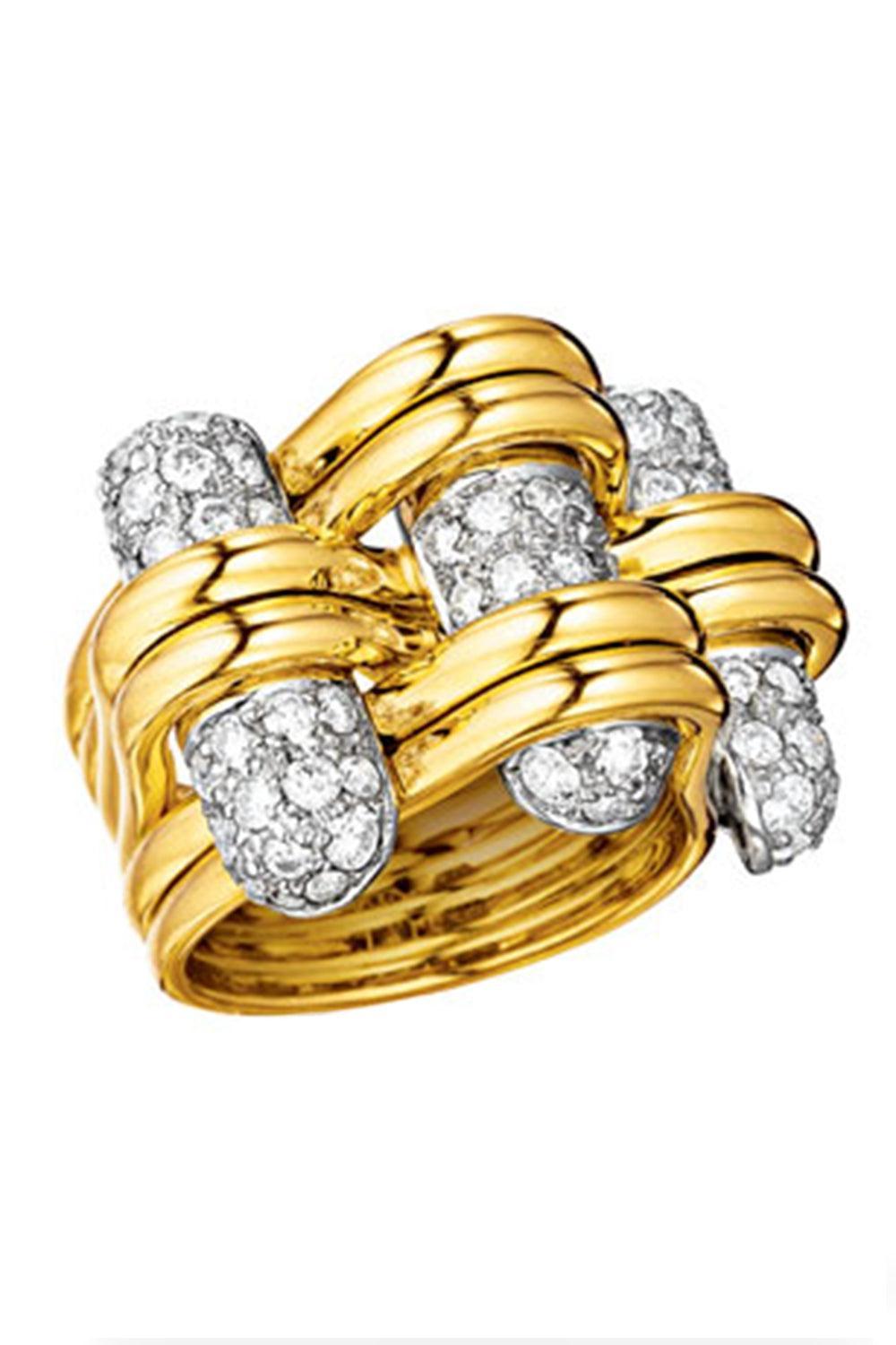 Diamond Trio Ring-YELLOW GOLD-6-JEWELRYFINE JEWELRING-VERDURA