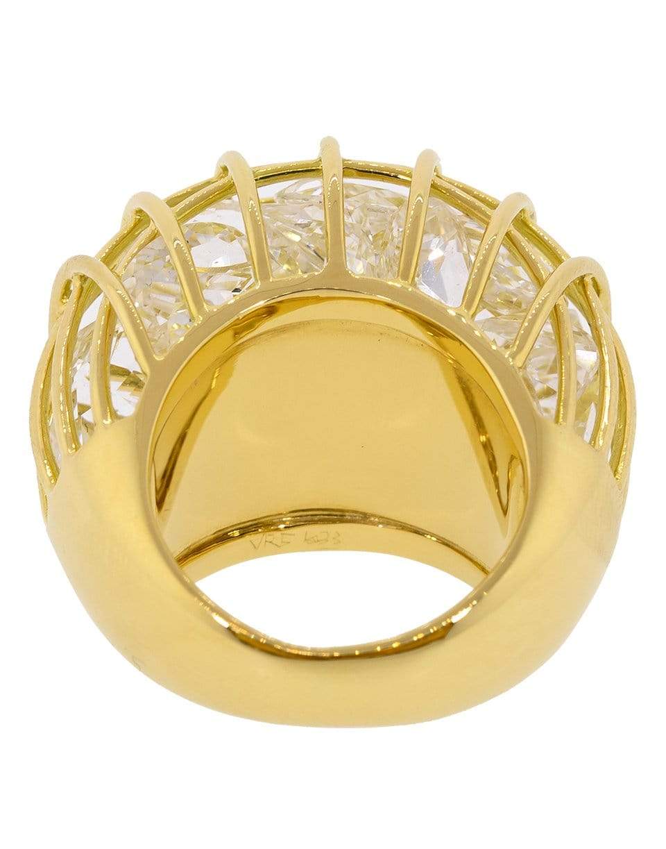 VERDURA-Rock Crystal Cage Ring-YELLOW GOLD