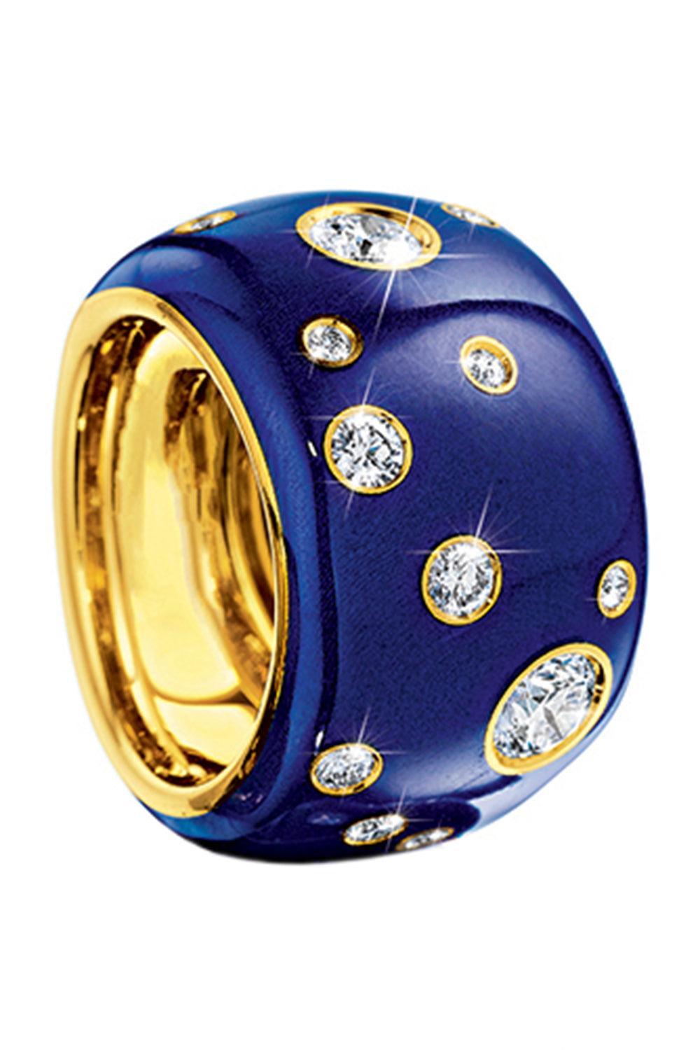 Diamond Blue Night Ring-YELLOW GOLD-6.5-JEWELRYFINE JEWELRING-VERDURA