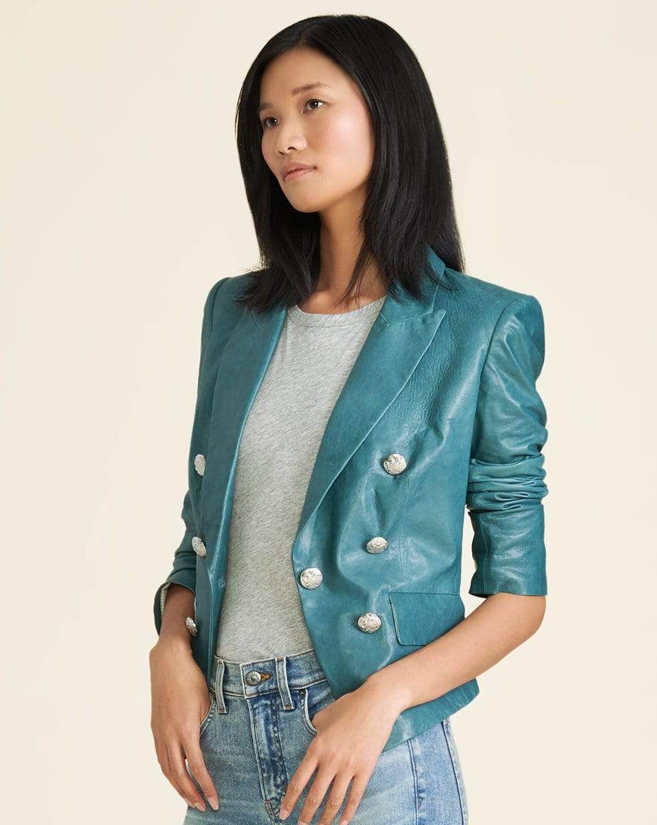 VERONICA BEARD-Cooke Leather Dickey Jacket-