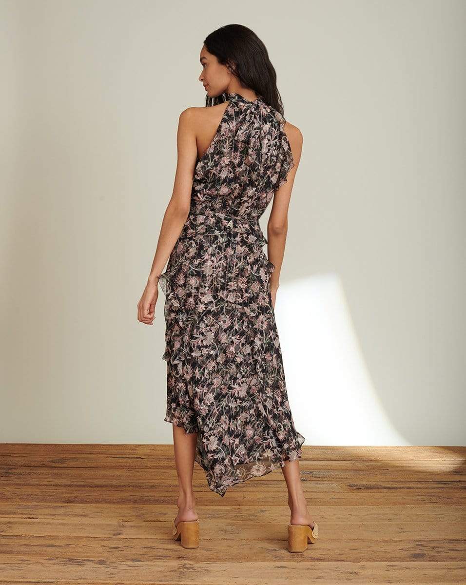 Kailey Floral-Print Midi Dress - Black | VERONICA BEARD Marissa Collections Kailey Floral-Print Midi Dress - Black | VERONICA BEARD Marissa Collections