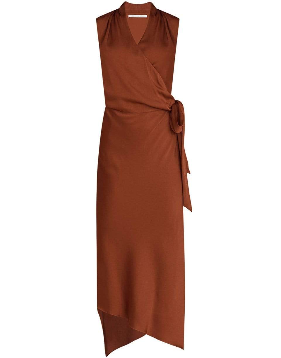 VERONICA BEARD-Briony Wrap Midi Dress-