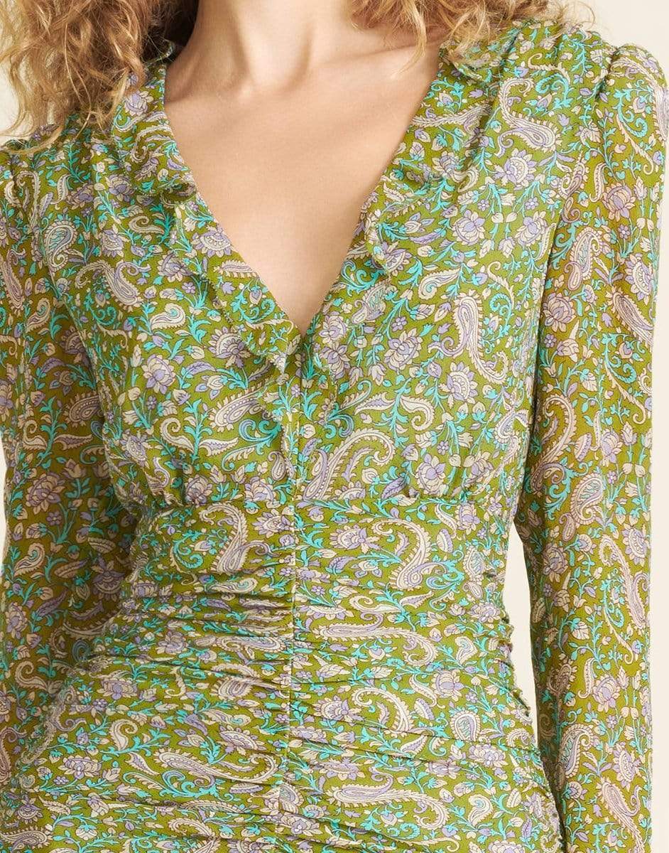 VERONICA BEARD-Shala Paisley Minidress-