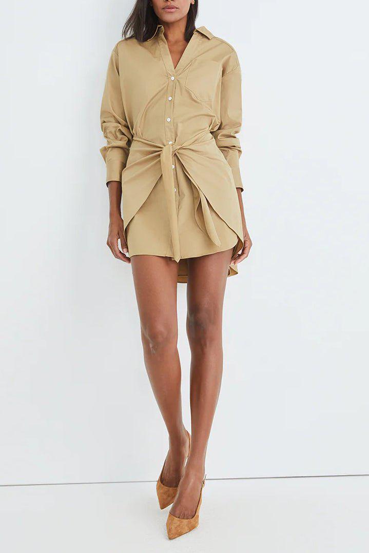 VERONICA BEARD-Roanoke Shirtdress - Khaki-