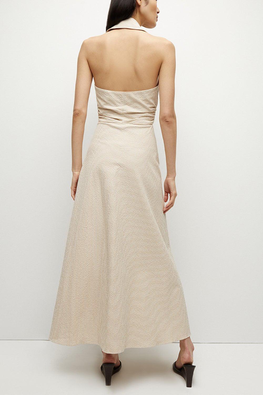 VERONICA BEARD-Mackey Dress - Khaki White-