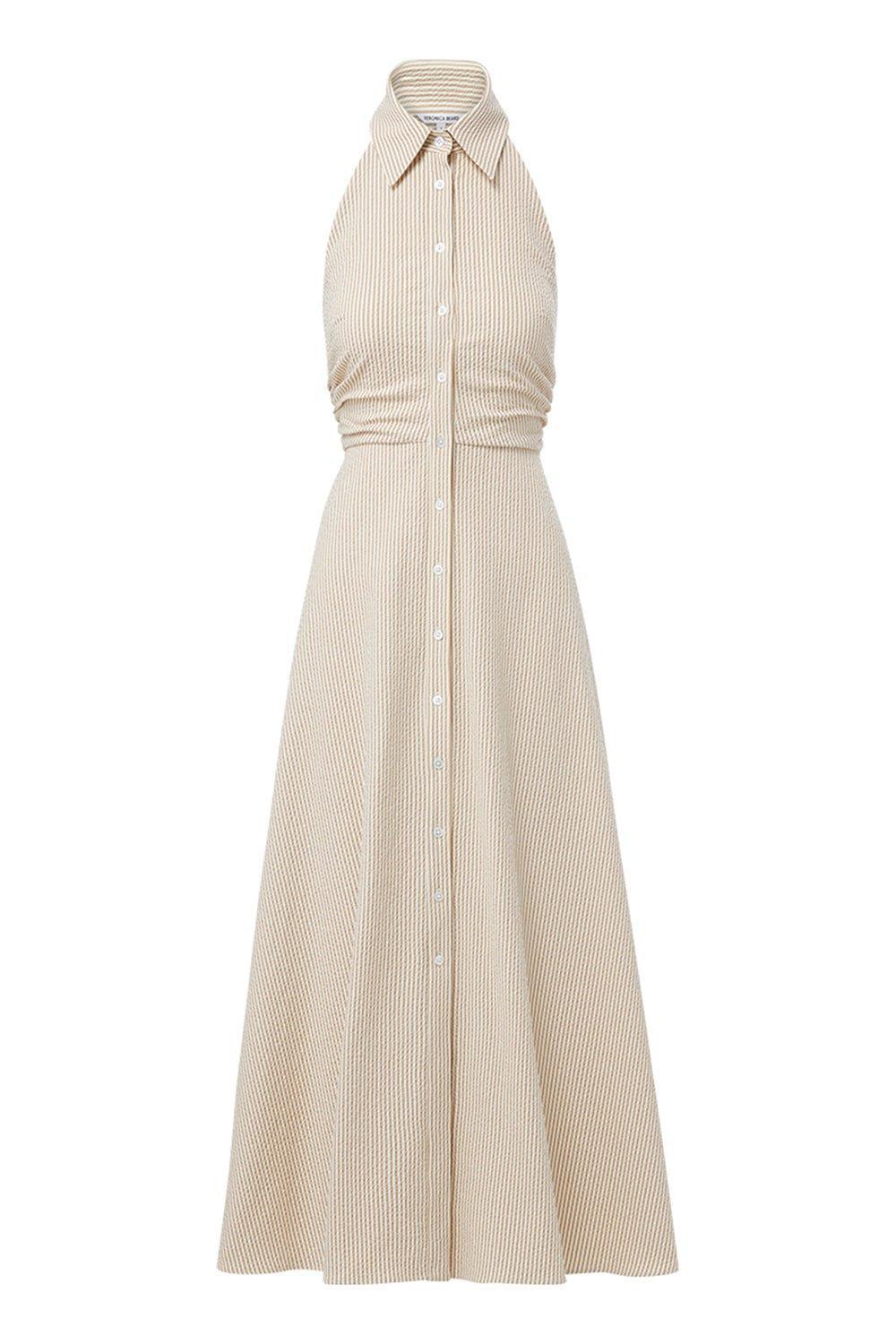 VERONICA BEARD-Mackey Dress - Khaki White-