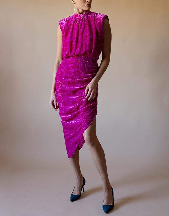 VERONICA BEARD-Kendall Burnout Velvet Dress-