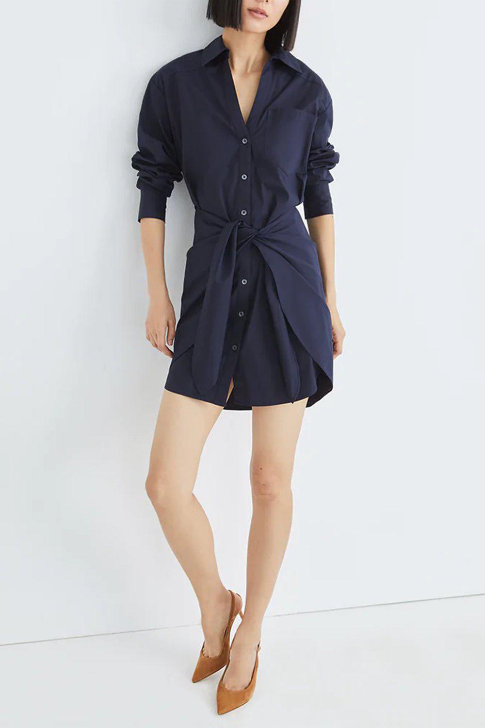 VERONICA BEARD-Roanoke Shirtdress - Navy-