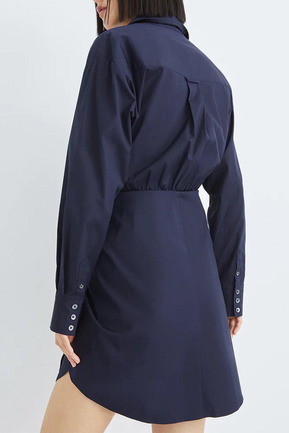 VERONICA BEARD-Roanoke Shirtdress - Navy-