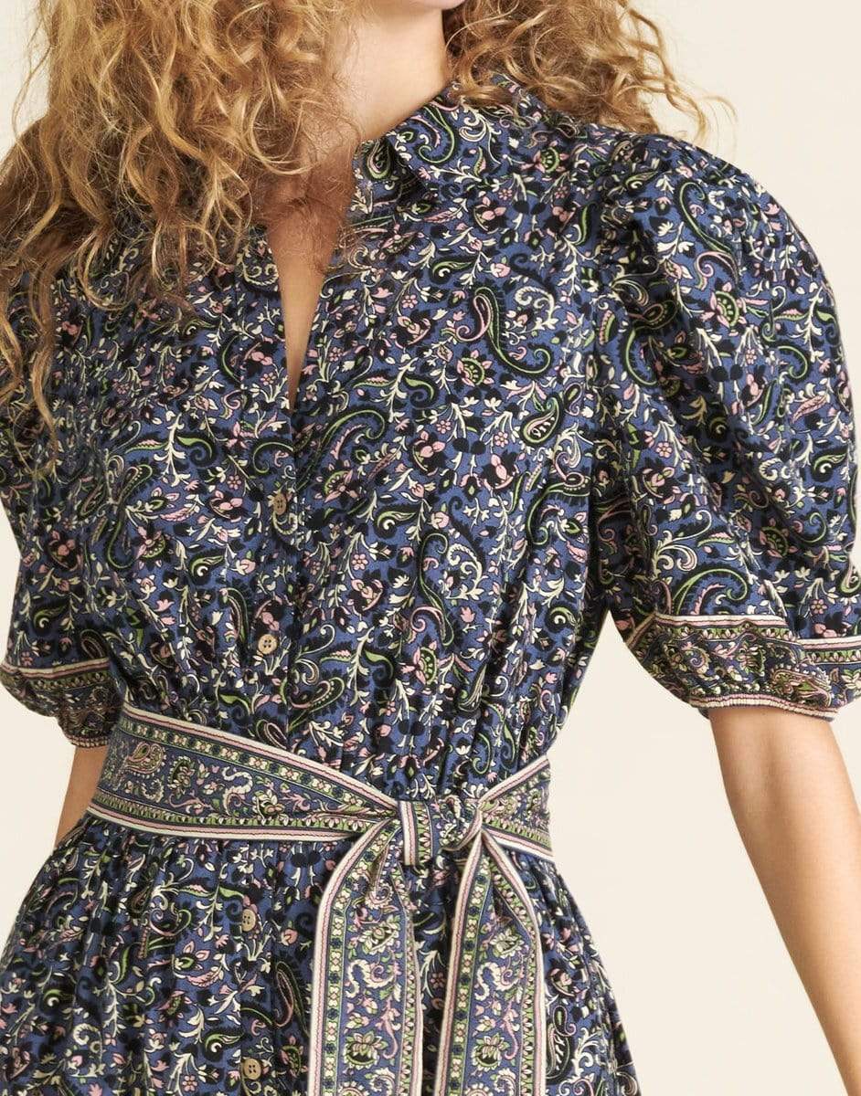 VERONICA BEARD-Eunice Tiered Paisley Dress-