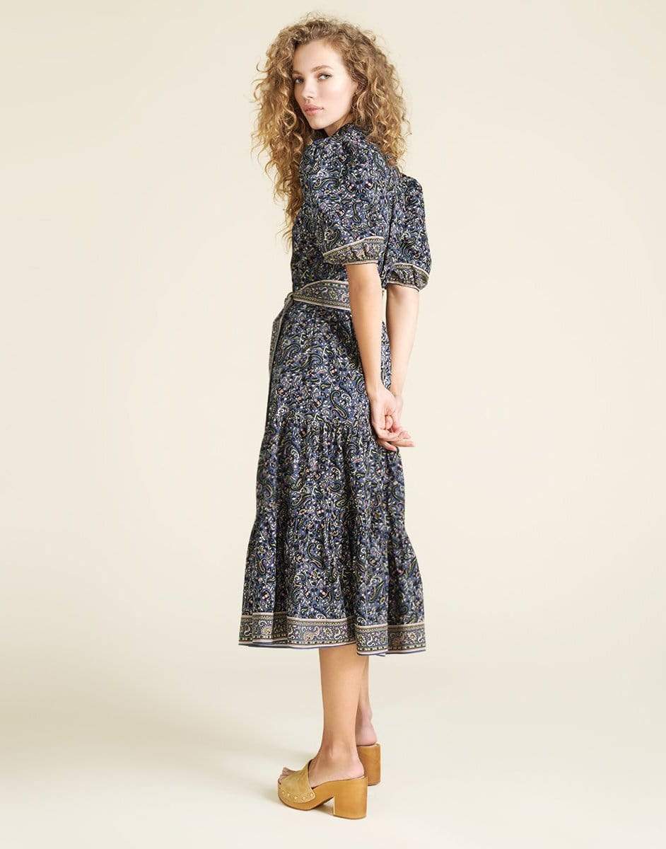 VERONICA BEARD-Eunice Tiered Paisley Dress-