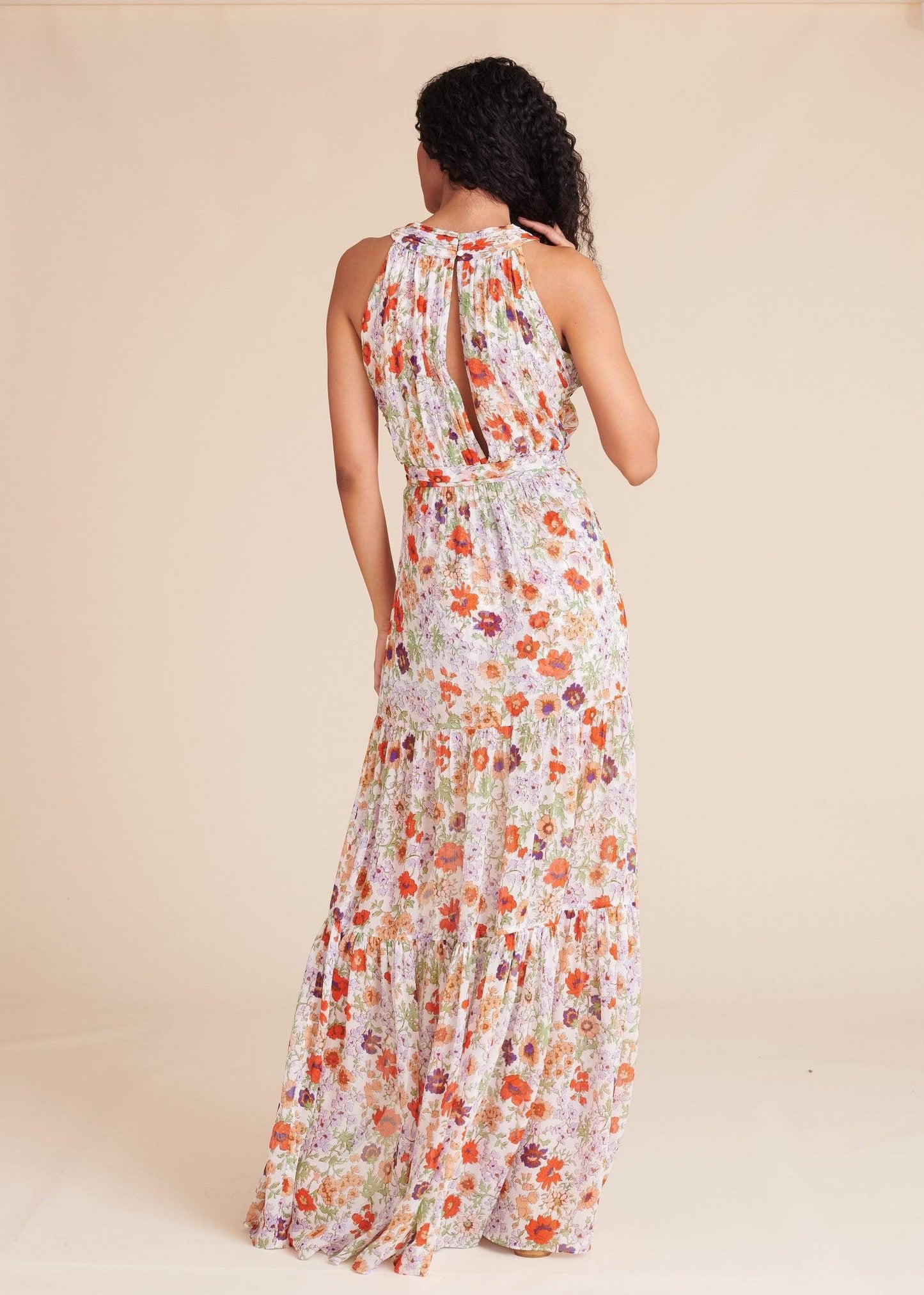 VERONICA BEARD-Florencia Floral Maxi Dress - Off White-