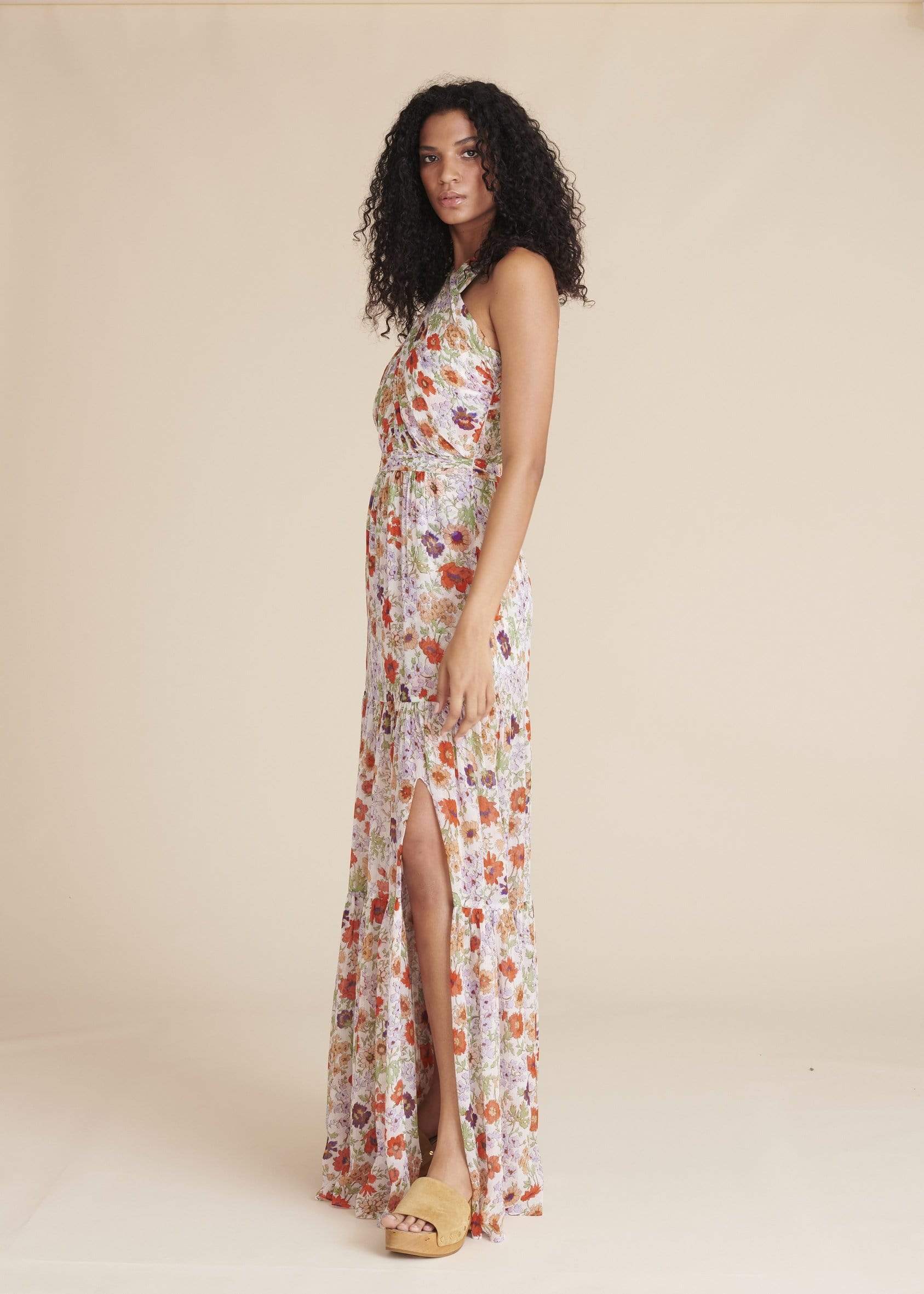 VERONICA BEARD-Florencia Floral Maxi Dress - Off White-
