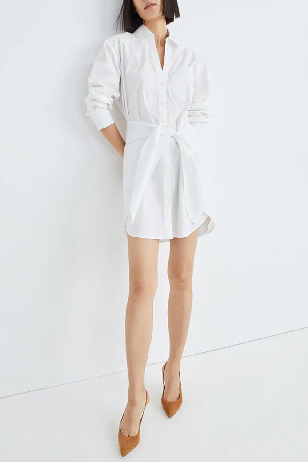 VERONICA BEARD-Roanoke Shirtdress - White-