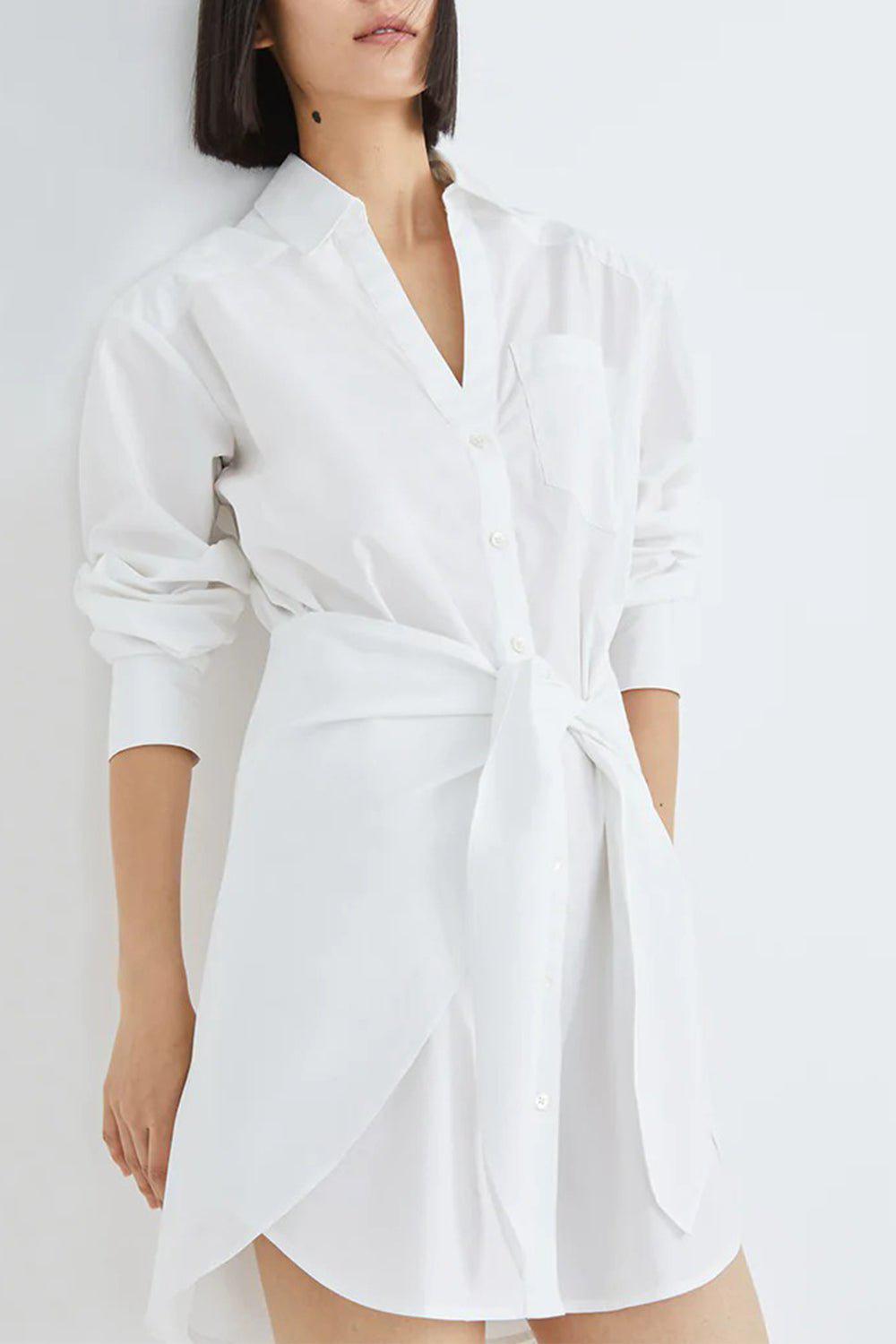 VERONICA BEARD-Roanoke Shirtdress - White-