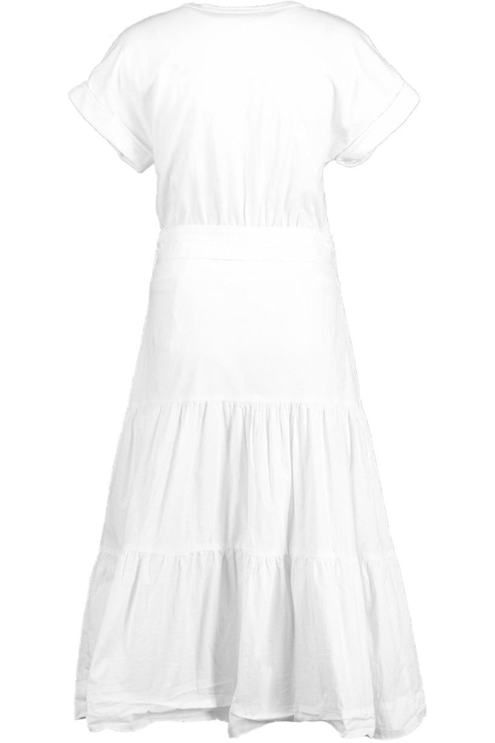 VERONICA BEARD-Scoop Neck Midi Length Dress-WHITE