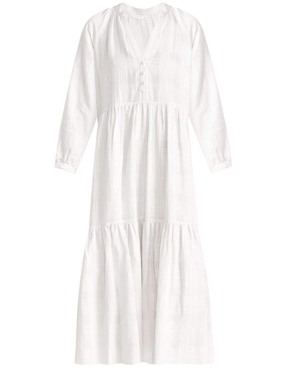 VERONICA BEARD-Sarita Tiered Check Midi Dress-