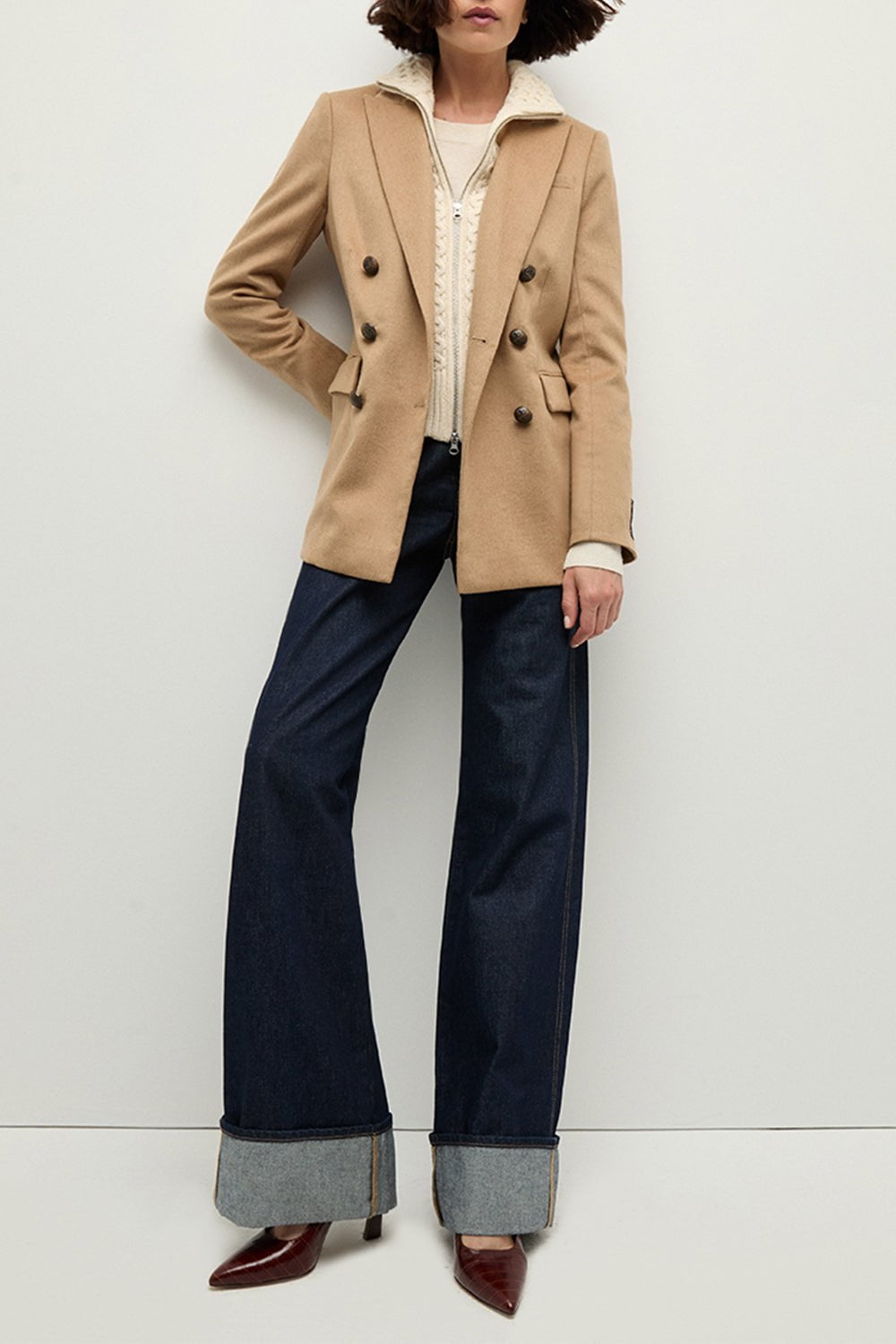 VERONICA BEARD-Ellette Dickey Jacket - Camel-