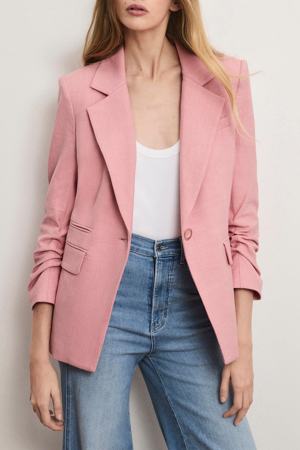 Battista Dickey Jacket-PINK-2-CLOTHINGJACKETBLAZERS-VERONICA BEARD