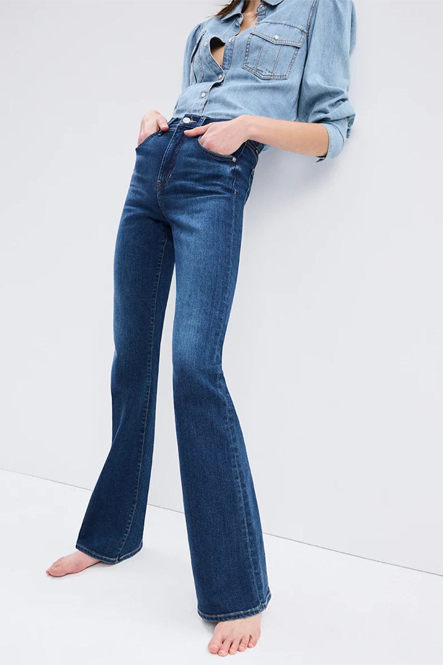 VERONICA BEARD-Beverly High Rise Skinny Flare-