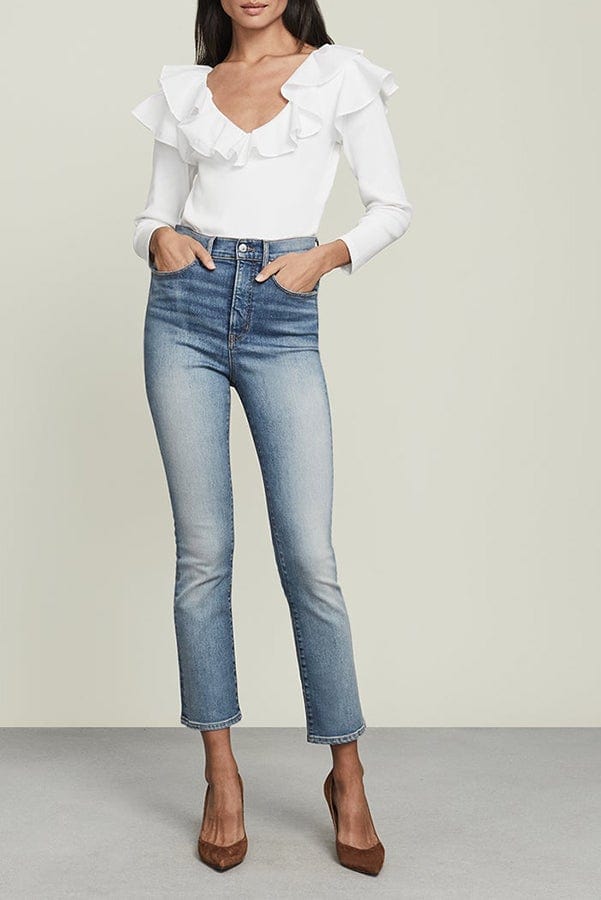 VERONICA BEARD-Carly High Rise Kick Flare Jean-
