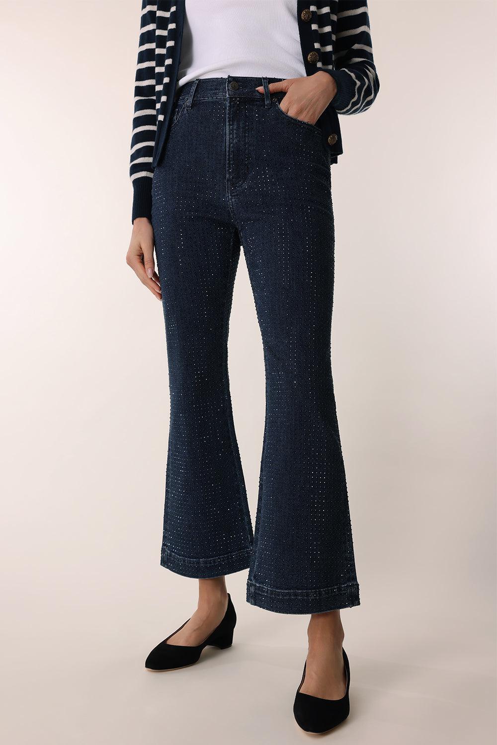 Carson Jean - Indigo Rinse Rhinestone-INDGRINS-26-CLOTHINGPANTSLIM FIT-VERONICA BEARD