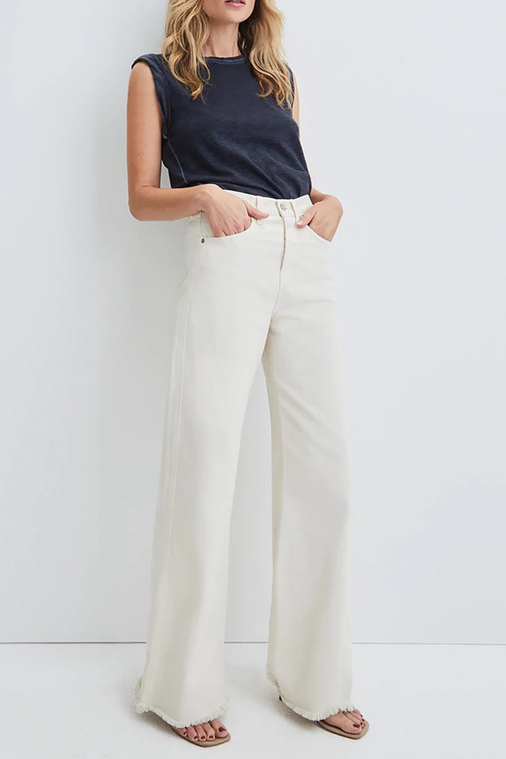 VERONICA BEARD-Taylor High Rise Wide Leg Pant-