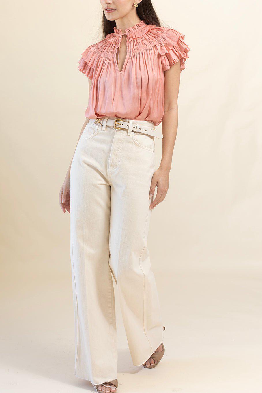 VERONICA BEARD-Taylor High Rise Wide Leg Pant-