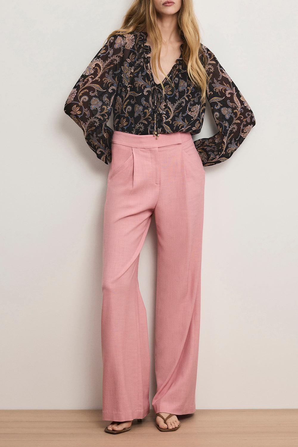 Marbeau Pant-PINK-2-CLOTHINGPANTWIDE LEG-VERONICA BEARD