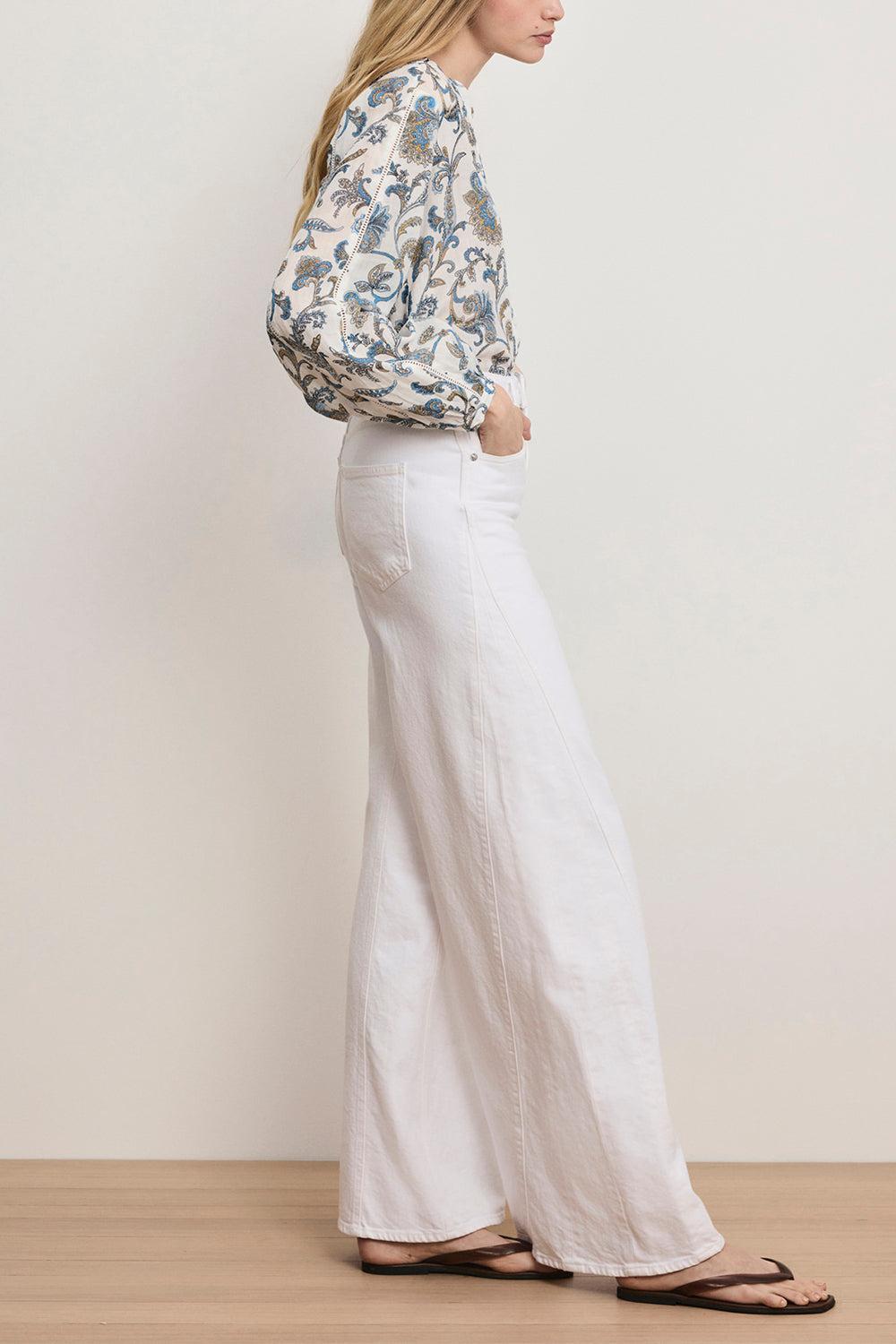 Vicki Pant-WHITE-26-CLOTHINGPANTWIDE LEG-VERONICA BEARD