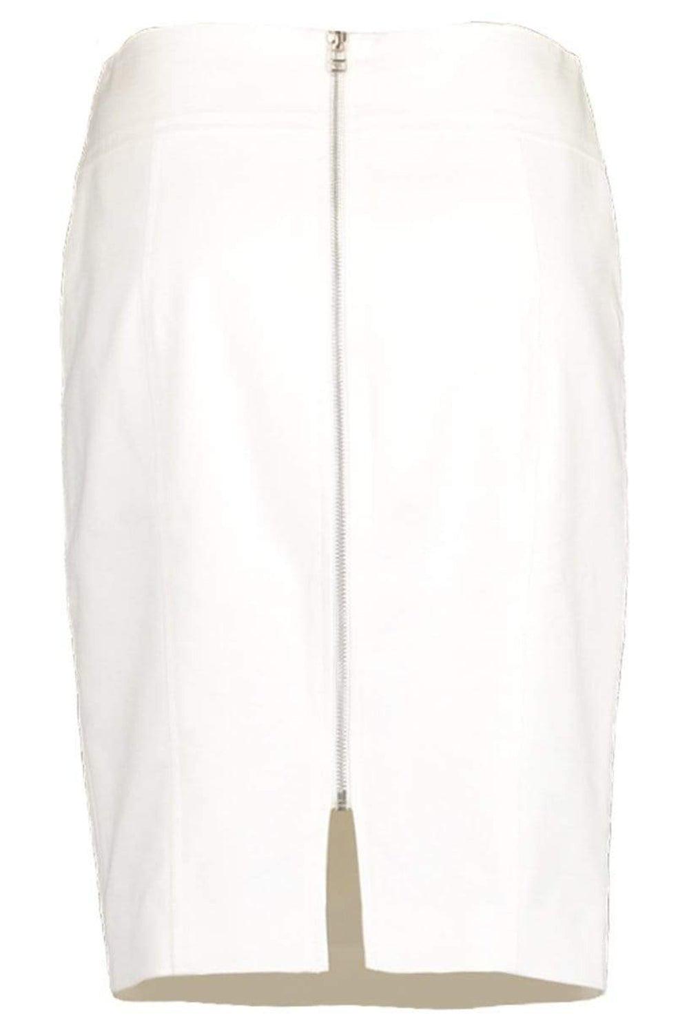 VERONICA BEARD-Back Zip Pencil Skirt-WHITE