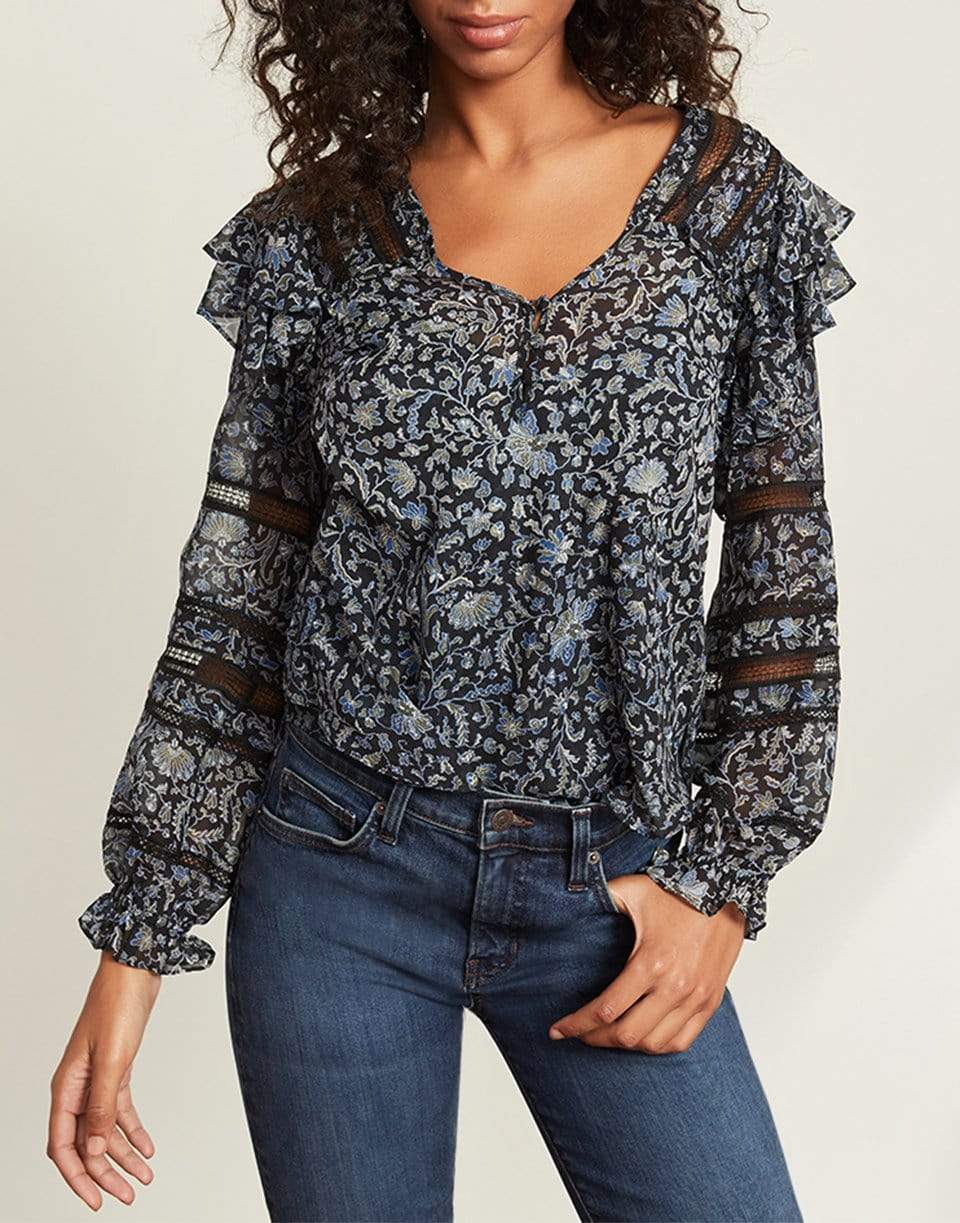 VERONICA BEARD-Penny Vine Floral Top-