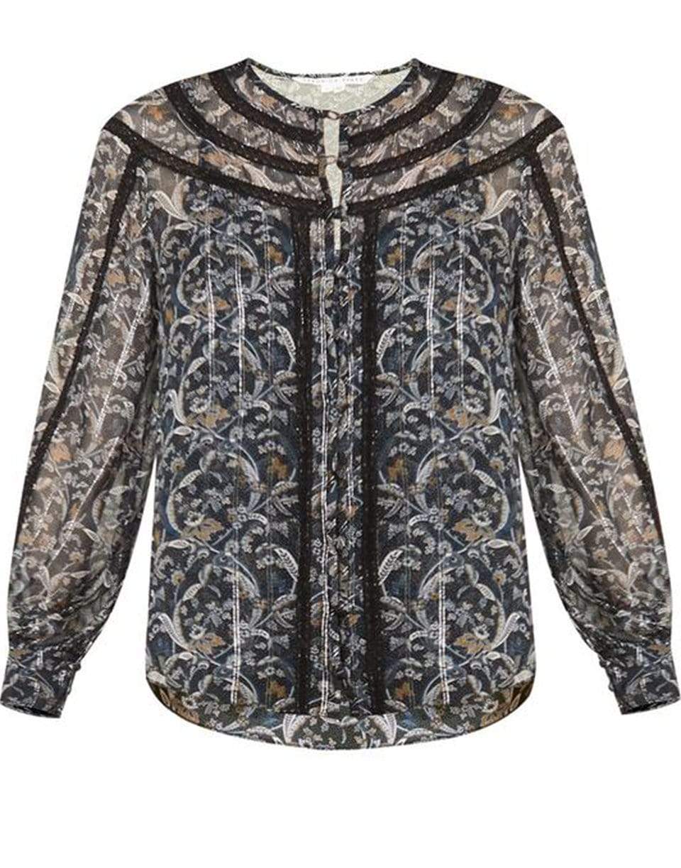 VERONICA BEARD-Vale Paisley Long Sleeve Top-