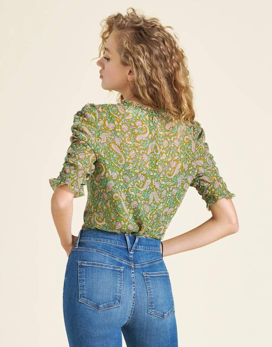 VERONICA BEARD-Natuka Paisley Blouse-