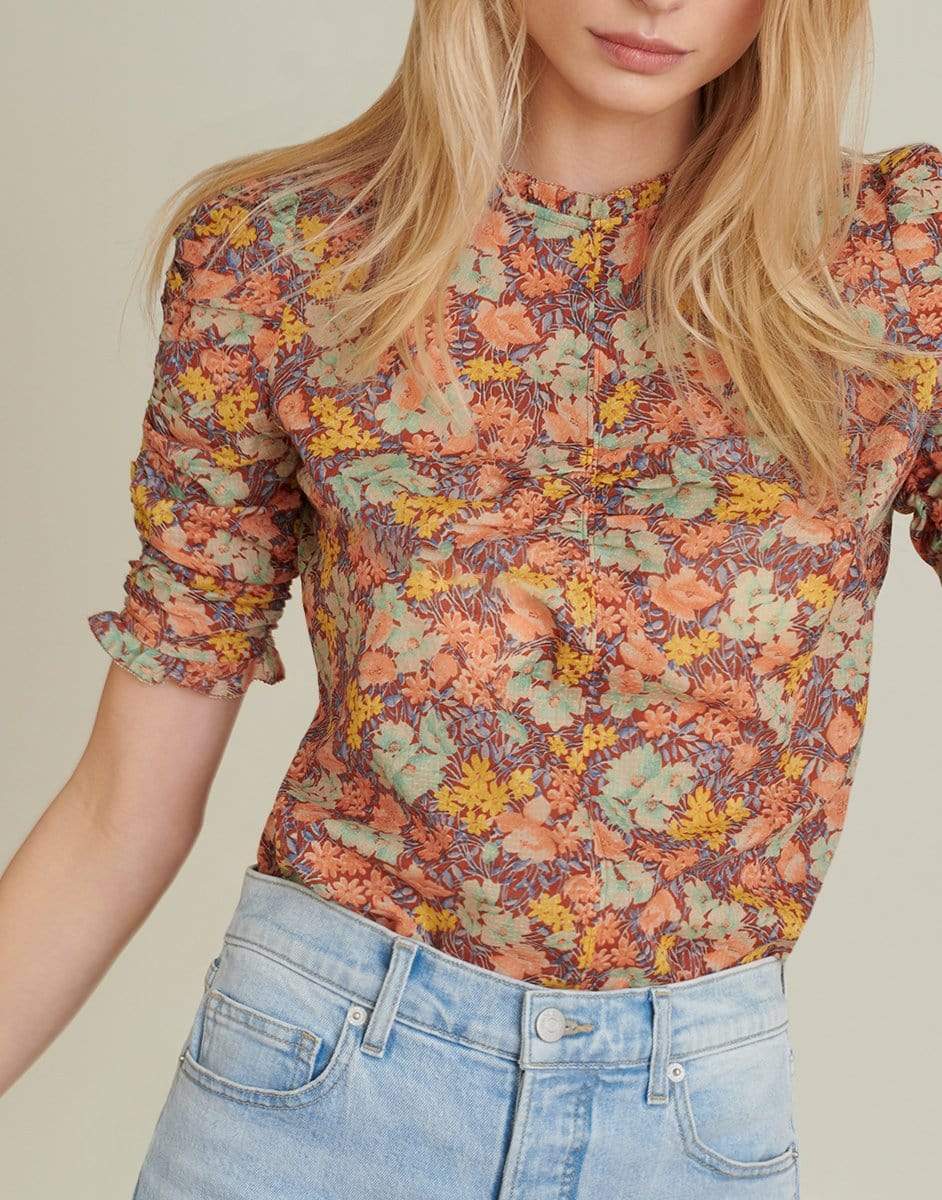 VERONICA BEARD-Natuka Floral Blouse-