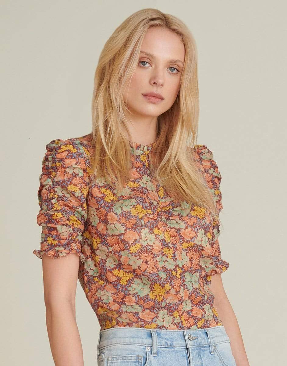 VERONICA BEARD-Natuka Floral Blouse-