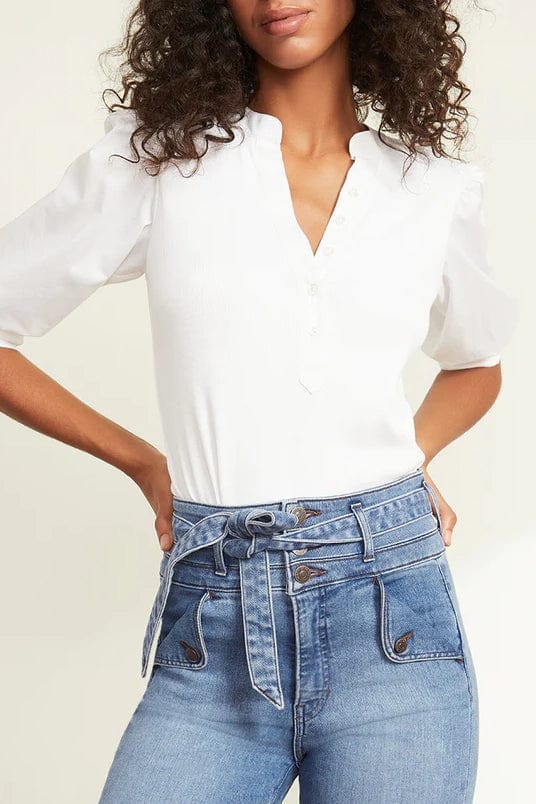 VERONICA BEARD-Coralee Puff-Sleeve Top-