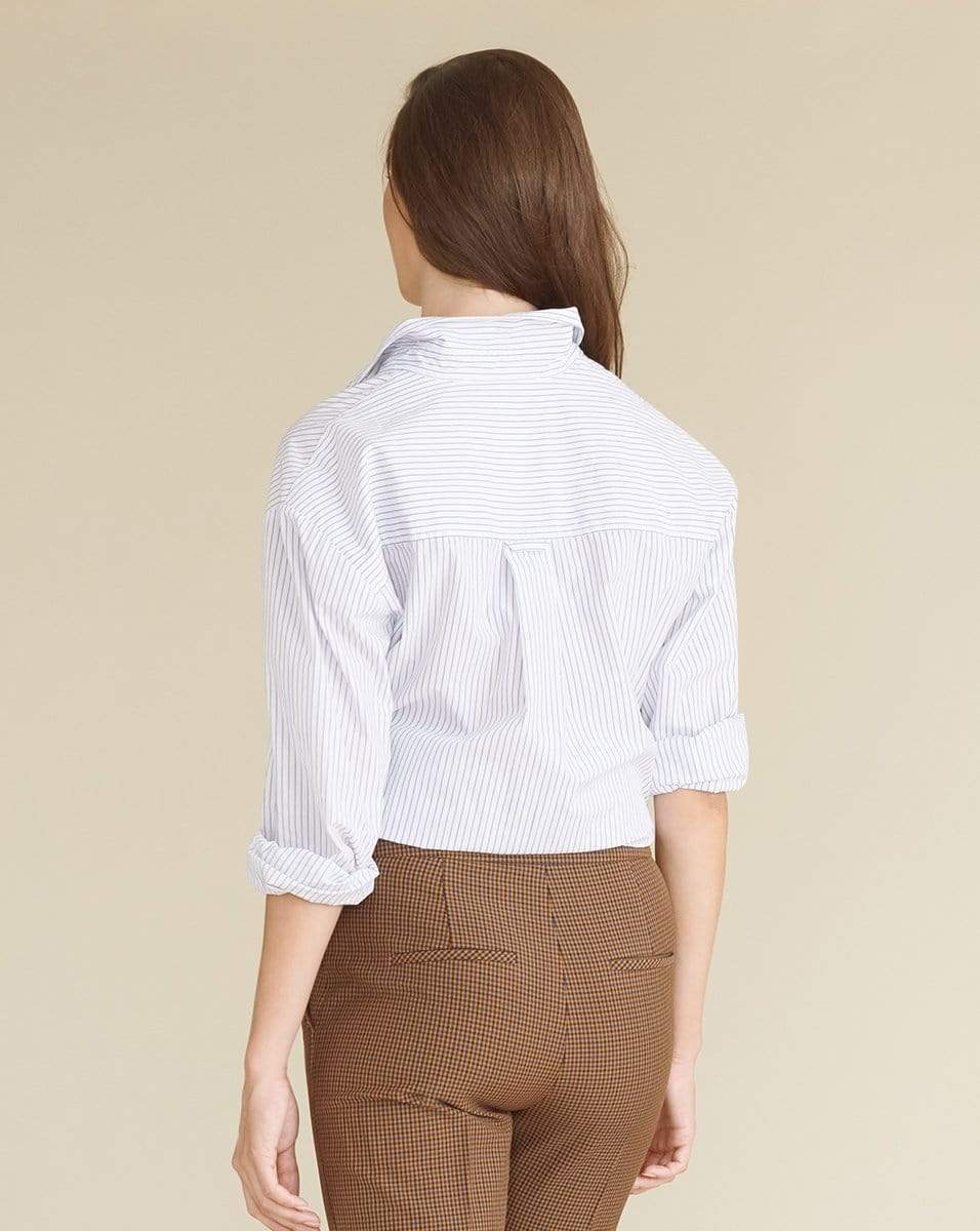 VERONICA BEARD-Keiko Striped Button-Down Shirt-