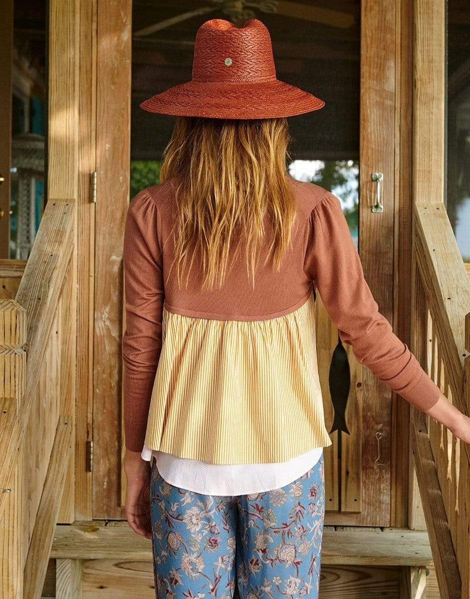 VERONICA BEARD-Liatris Mixed-Media Cardigan-