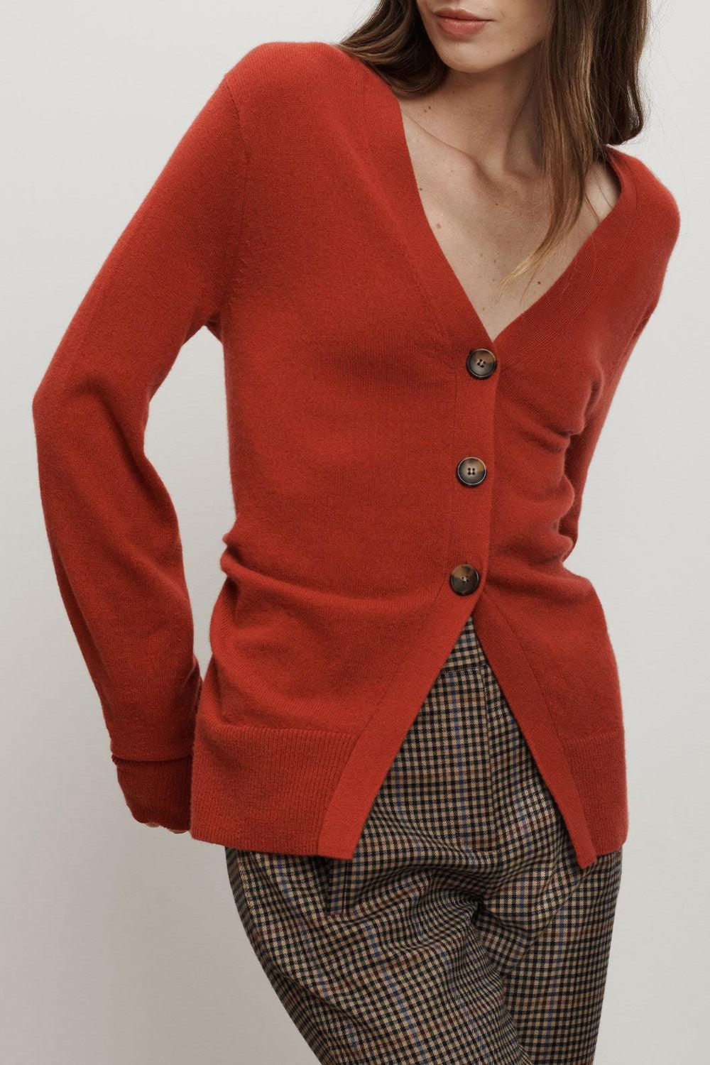 Lamotte Cardiagn-RED-XS-CLOTHINGTOPCARDIGAN-VERONICA BEARD
