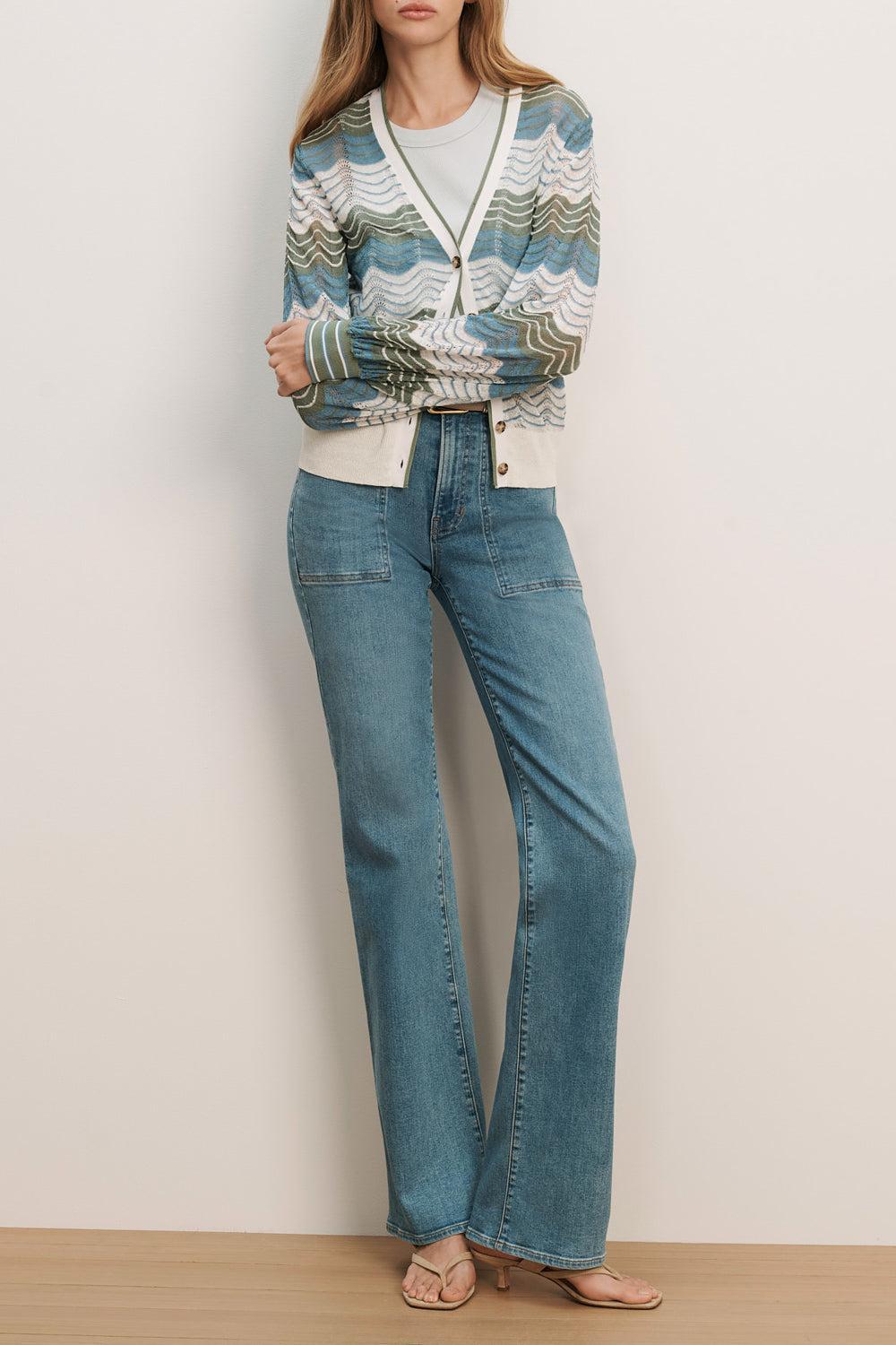 Laurinor Cardigan-STRIPE-XS-CLOTHINGTOPCARDIGAN-VERONICA BEARD