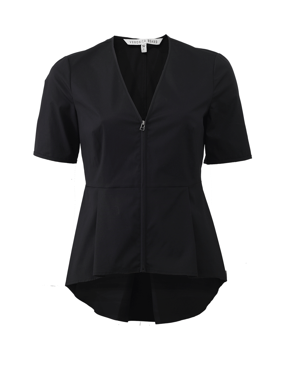 VERONICA BEARD-Meyers Zip Peplum Shirt-