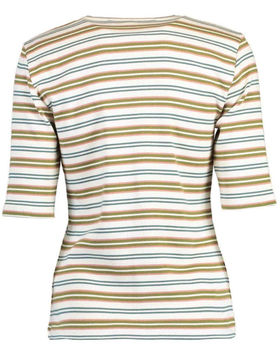VERONICA BEARD-Ophelie Striped Henley Top-