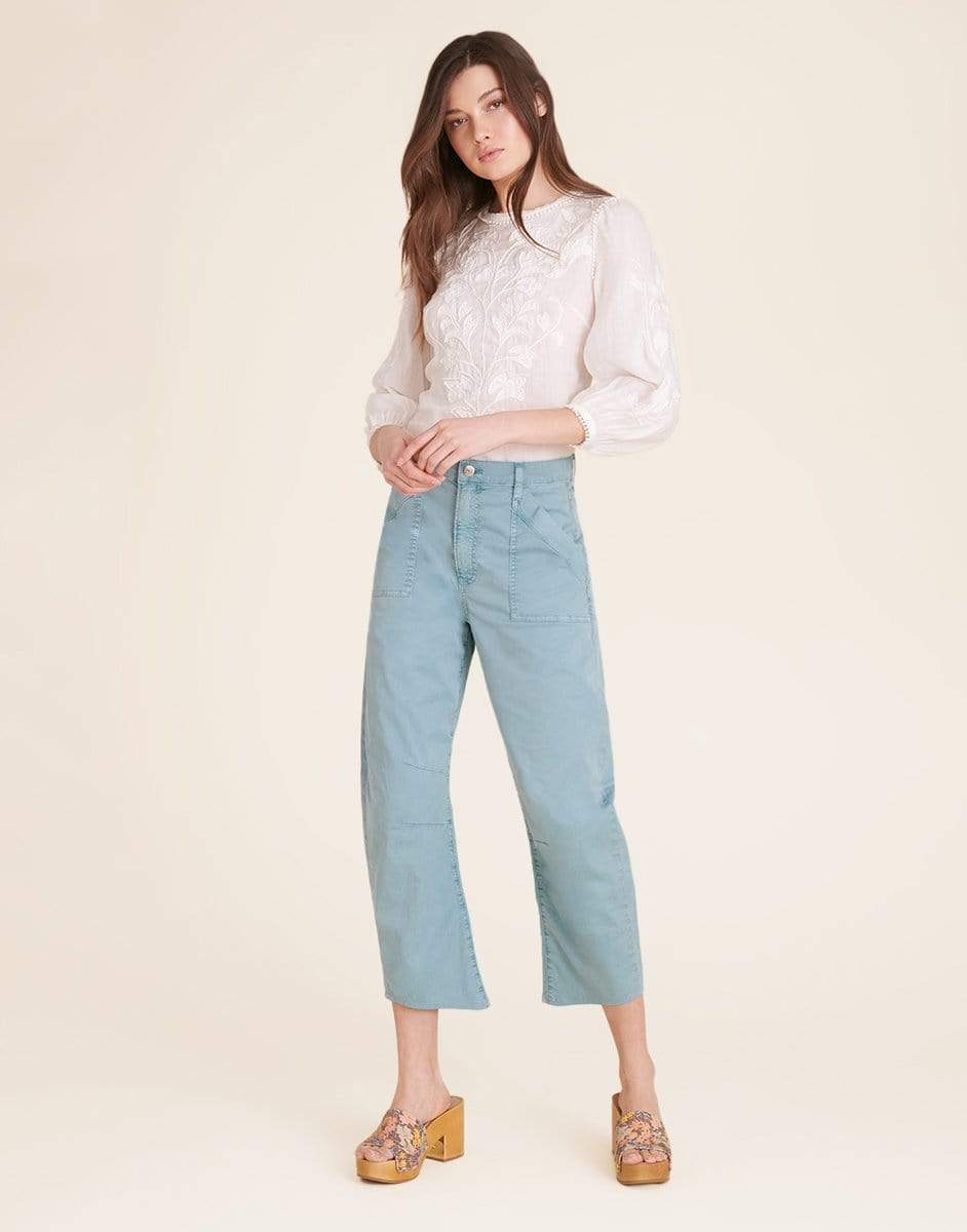 VERONICA BEARD-White Maryana Embroidered Top-